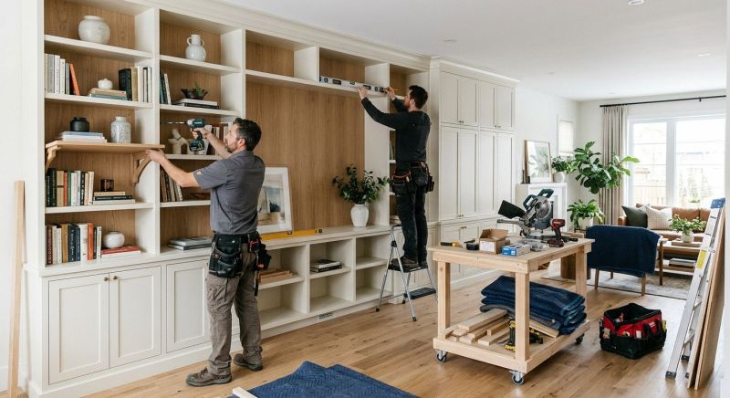Custom Bookcase Installation in Charlotte, NC
