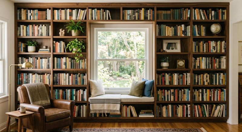 Custom Bookshelves Installation in Fairfax, VA